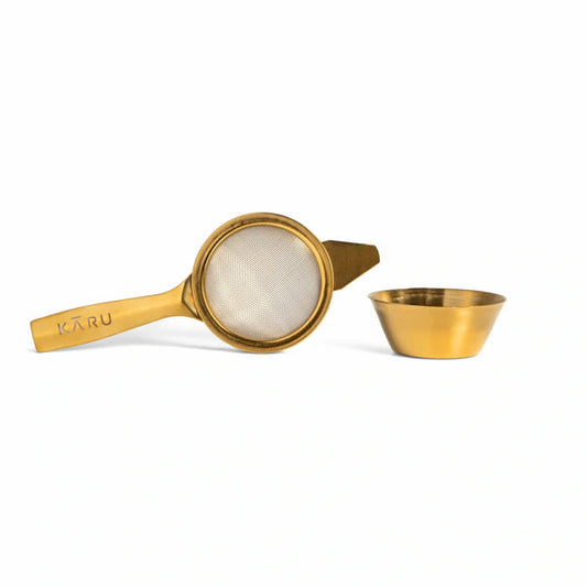 Matcha Sieb aus Edelstahl - Gold